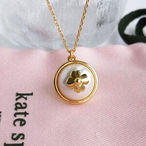 Kate Spade Gold and White Pendant Necklace